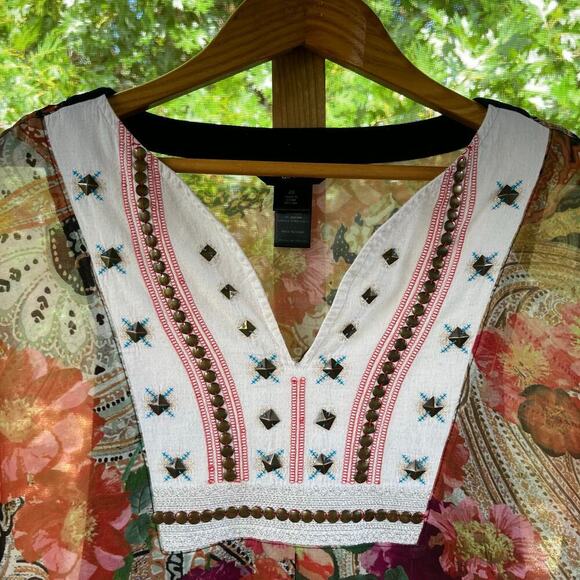 Ali Miles Women's Colorful Floral Boho Top Size 2X - Picture 4 of 10